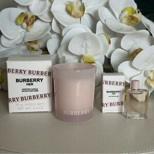 NWT Burberry Her Candle 4pc Bundle